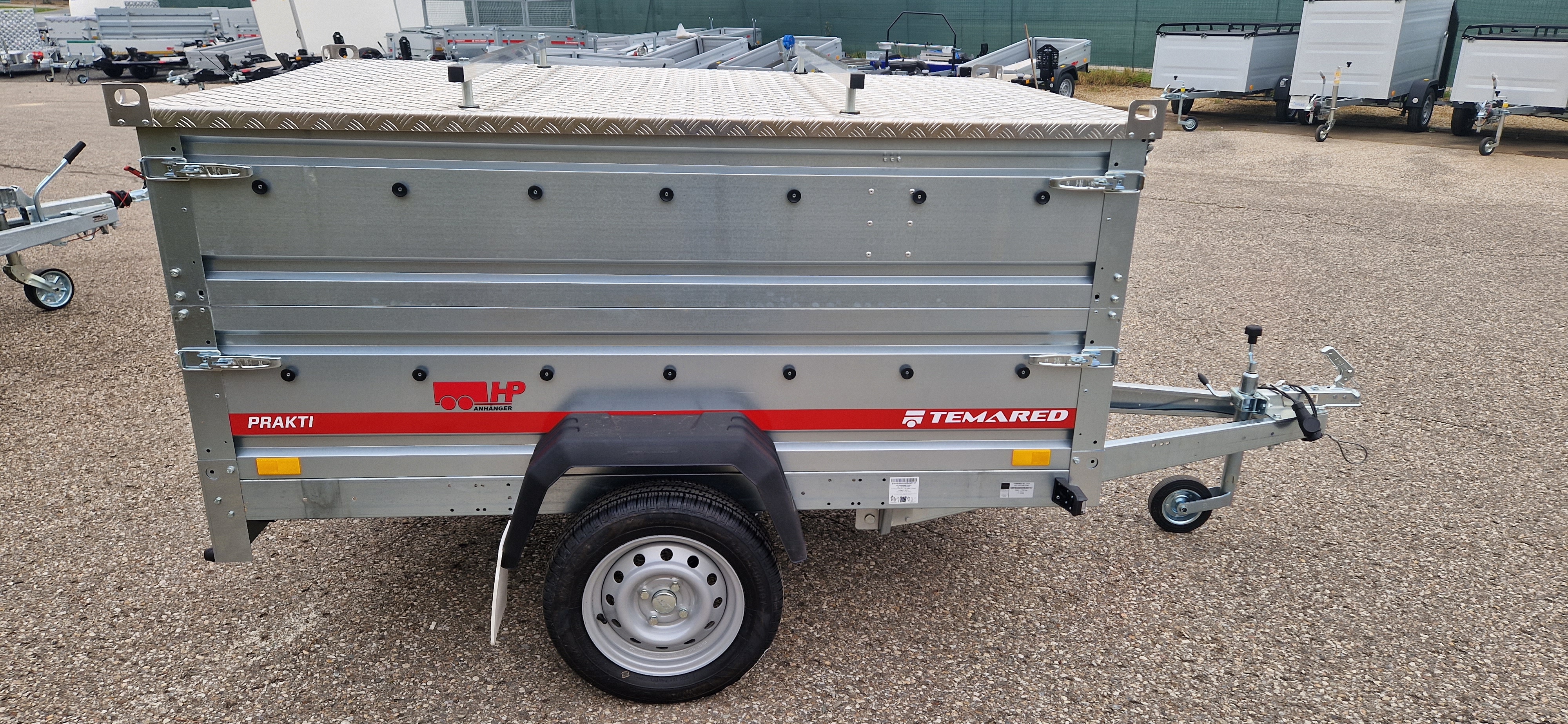 PKW-Anhänger, Autoanhänger, Deckelanhänger HP 2012 UKAD, 2010 x 1250 x 850 mm, 750 kg ungebremst inkl. Kippdeichsel